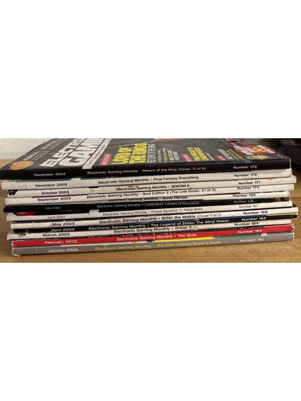 Electronic Gaming Monthly EGM Magazine Lot of 13, 2003 Full Year, Issues 162-173